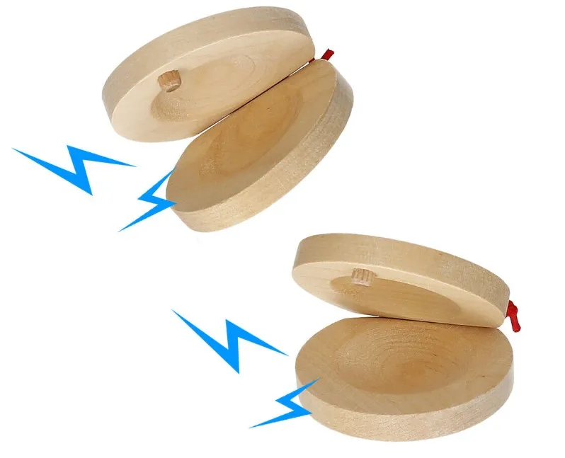 China Supplier Kids Pair Of Wooden Finger Clappers