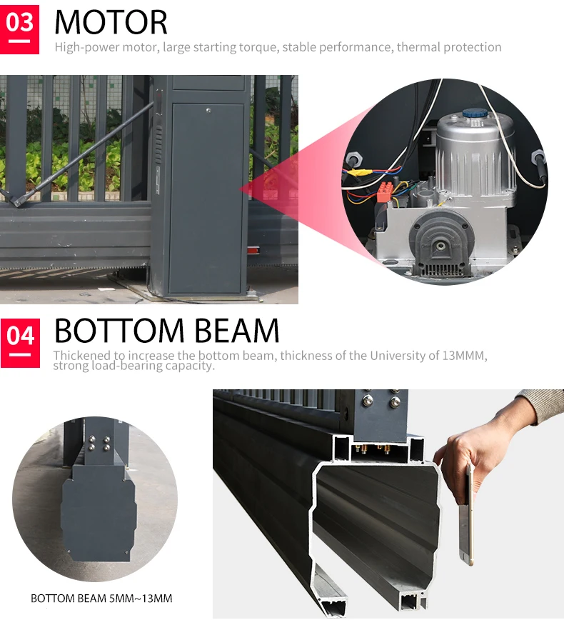 Motorized Drive Way Sliding Photocell Safety Tail Gate New Gate Designs ...