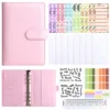 Pink (shell+budget card+zipper bag+notes+sticker+clear rule)