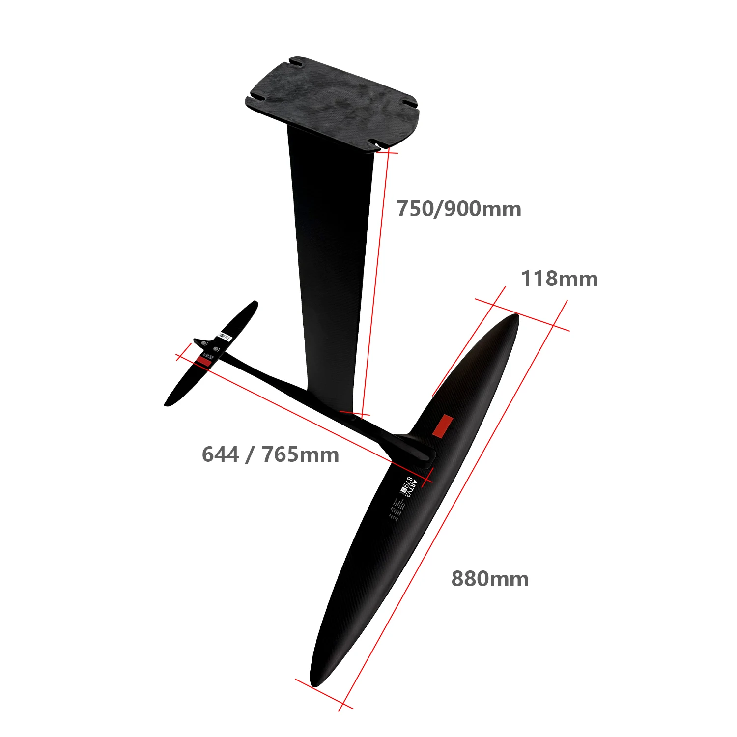 High Quality Carbon Fiber Sup/kite Art V2 879 Hydrofoil Wing