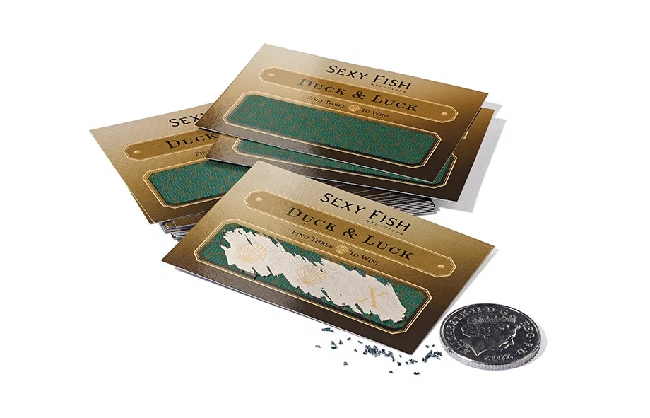 Printing Ticket Lottery Scratch Card Voucher Paper Scratch Off Card Win Card Game Custom Scratch Off Lottery Tickets