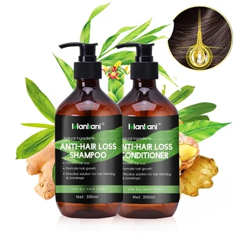 private label hair loss product organic shampoo and conditioner set for black hair growth shampoo for oily hair