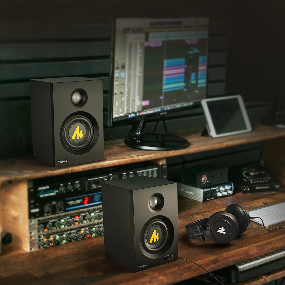 MAONO Best Selling HIFi Professional Music Production Monitor Speakers DJ Computer Studio BT EQ Control Power Monitor Speakers