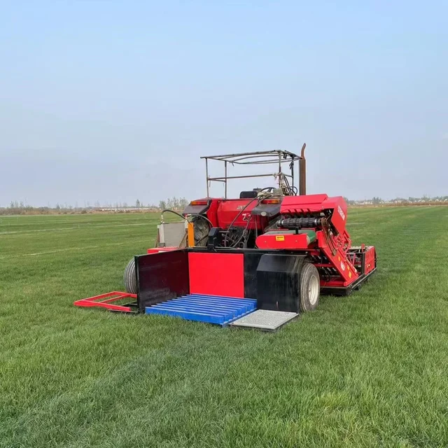Lawn Turf Harvester, Football Field Construction, Lawn Harvesting Equipment,