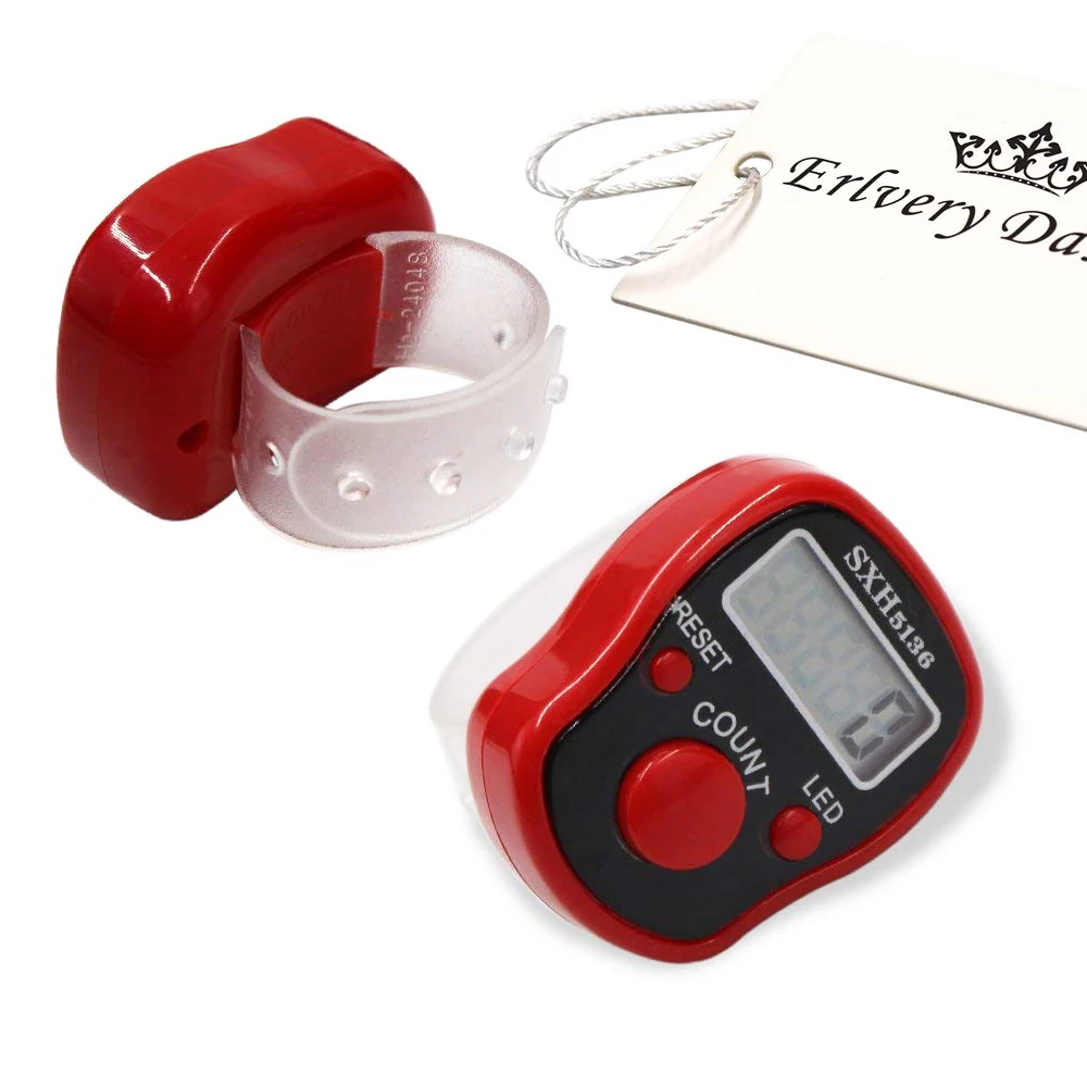 Мульти-Цвет Четки цифровой кольцо на руку Талли палец счетчики для мусульманской