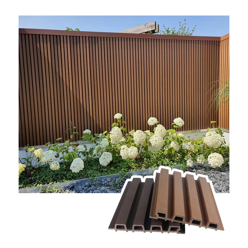 Exterior Outdoor Wall Panel Waterproof WPC Co-extruded Fluted Cladding ...