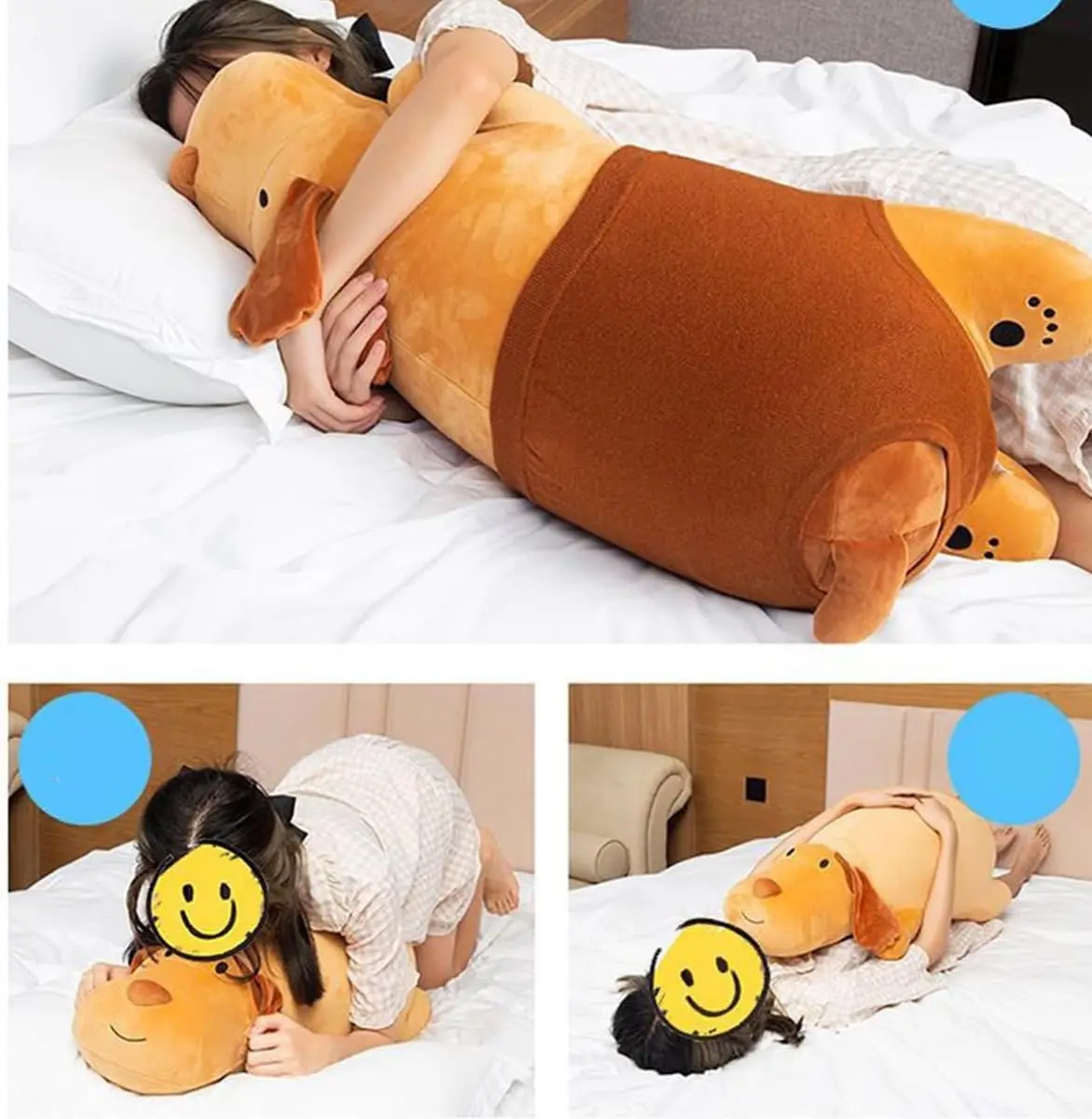 2 in 1 Stuffed Animal, Remote Control 3 Speed 9 Vibration Frequency Heating Function Automatic Thrusting Plush Dildo for Women