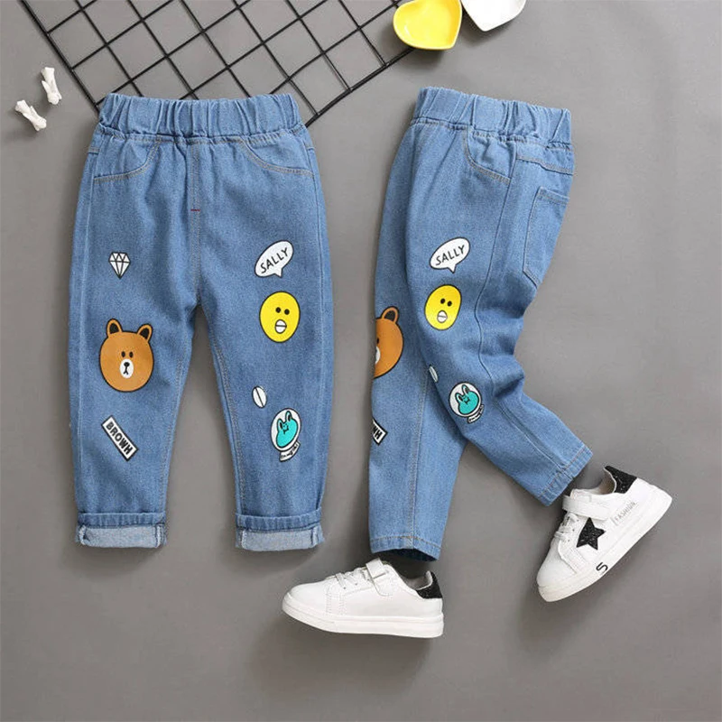 Cartoon Boys Jeans Spring Autumn Kids Clothing Casual Baby Denim Infant  Trousers Boy Children Pants Jean for Boy