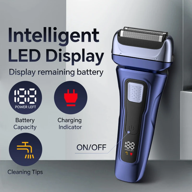 Cross-Border Exclusive Electric Shaver with USB Charging Full Body Washing Three Reciprocating Blades for Household Hotel Use factory