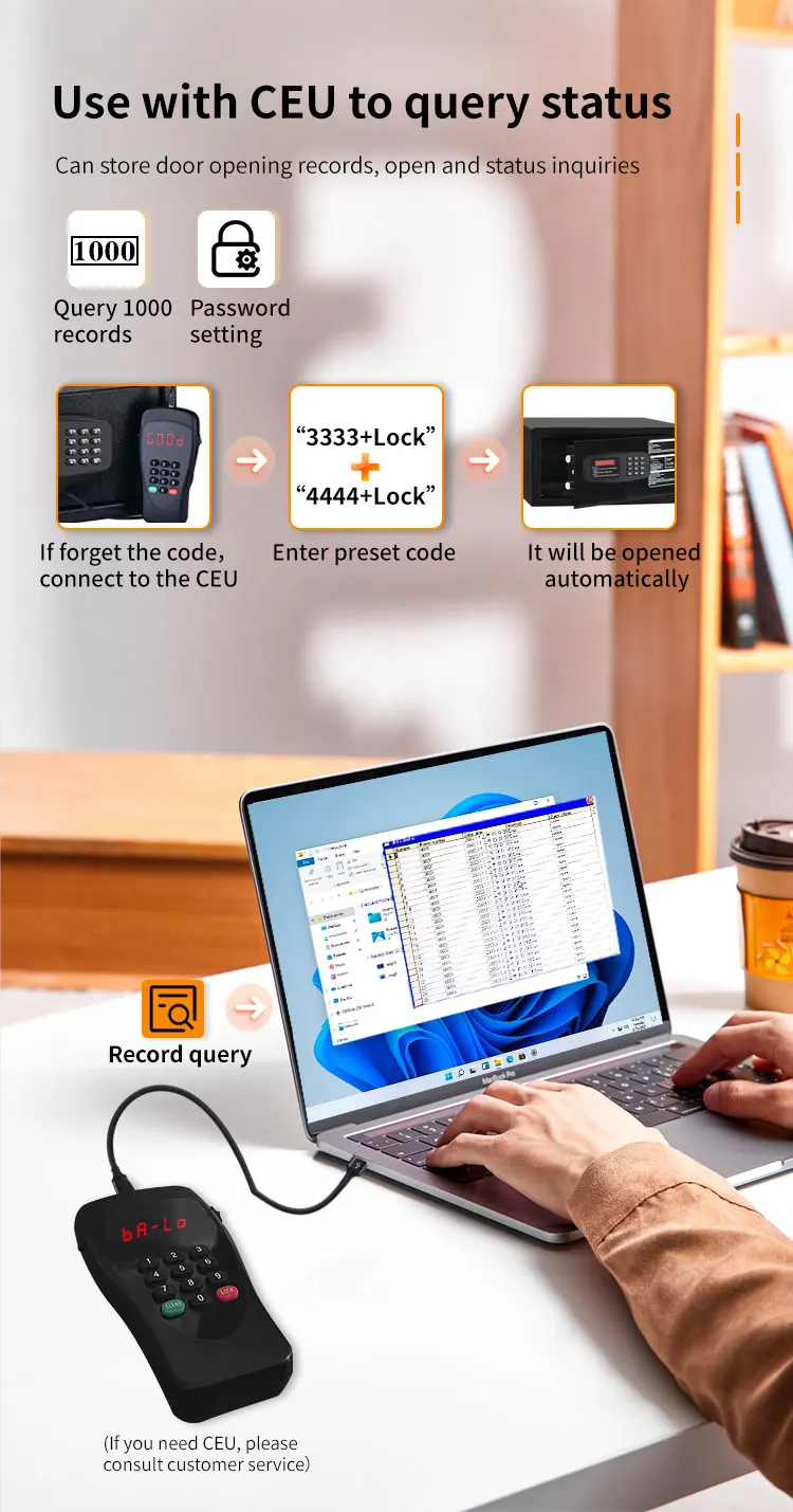 CEQSAFE Electronic Cheap Digital Hight Quality Lock Hotel Safe Box with Lock Security Code Locker supplier