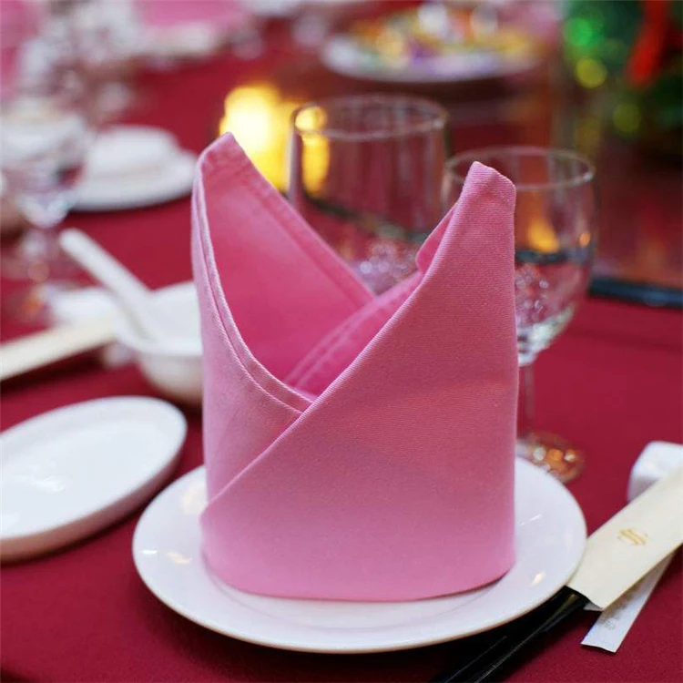 High Quality Color Satin Band Soft Printed Jacquard Fabric Thanksgiving Dinner Napkins Cloth Table