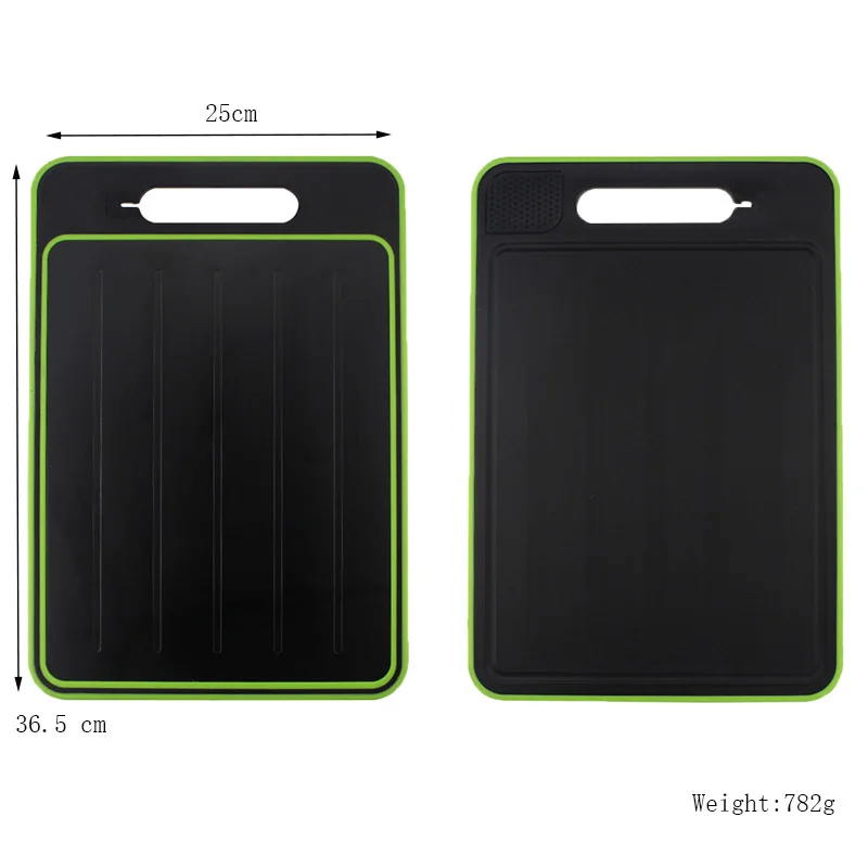 Double Side Defrosting Tray With Cutting Board and Knife Sharpener