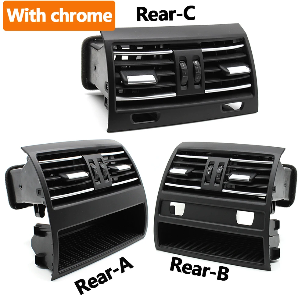 Factory Wholesale Central Left Right Rear Fresh Air AC Vent Chromed Grille Outlet Assembly for BMW 5 Series F10 F11 F18