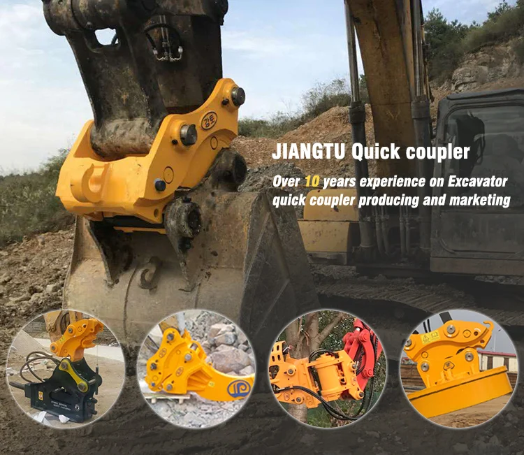 Excavator Attachment Power Tilt Quick Coupler Hitch For T Excavator