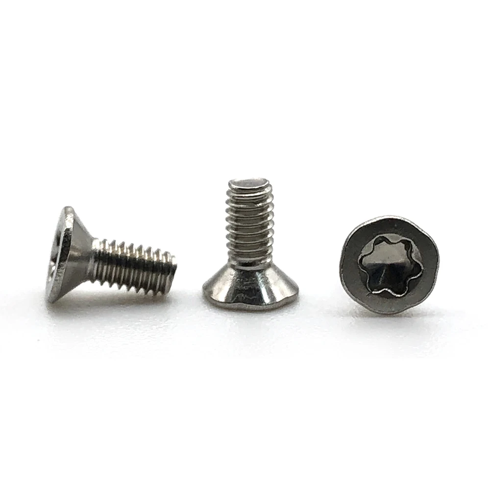 Vis à tête plate torx M1.6 M2 M2.5 M3 M4 M5 M6 M8 304 A2-70 vis à tête plate Torx en acier inoxydable