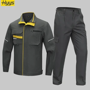 Spring Autumn Durable Workwear Jackets and Pants Construction Work Clothes for Men