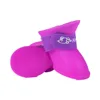 Silicone rain boots purple