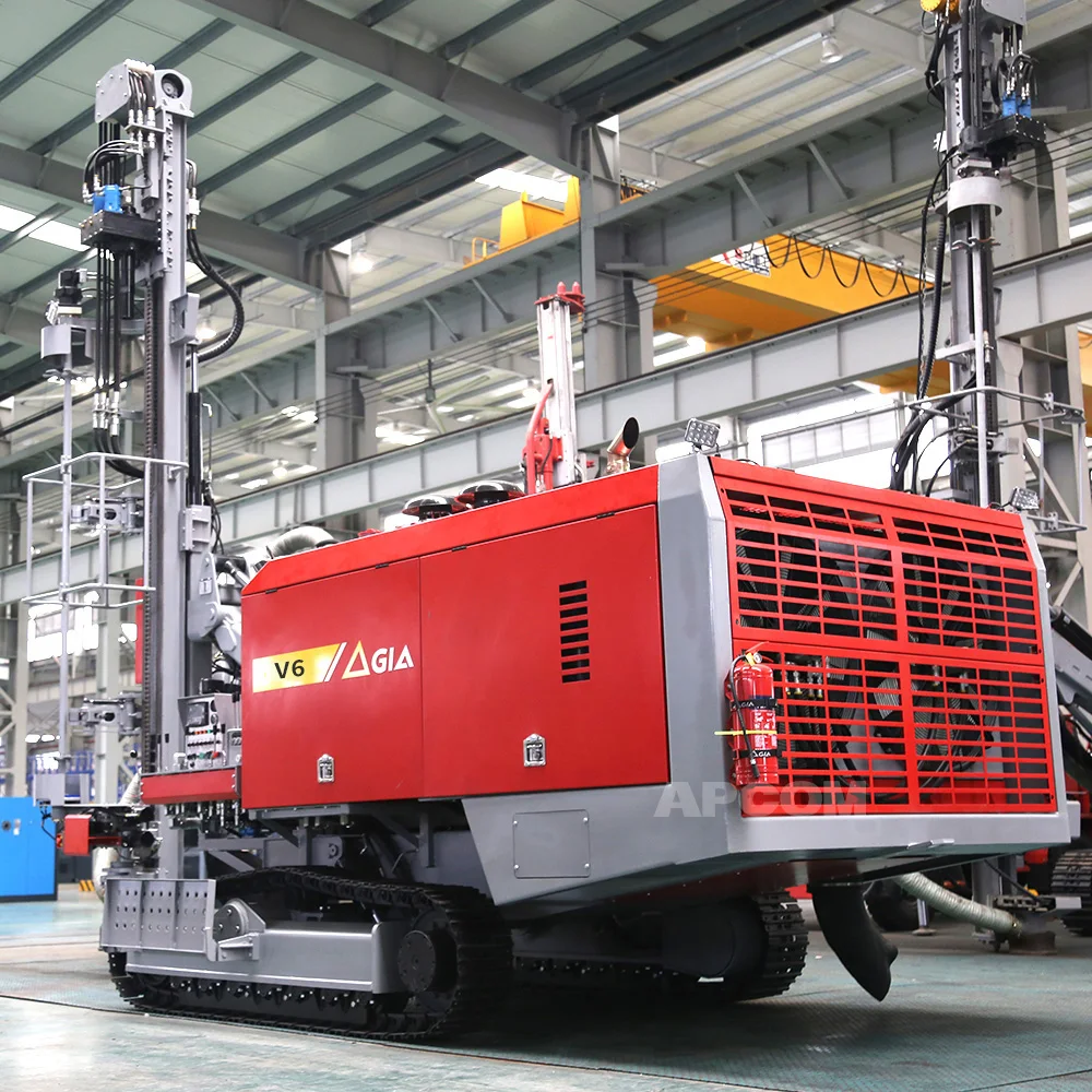 APCOM V6 DrillingRig Small Open Air DTH Portable Drill Rig DTH Hammer Ore Mine Drill Rig