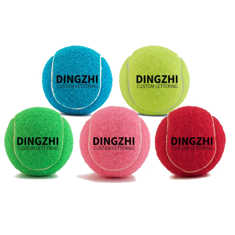 Dougez  Factory Price Customized Color Rubber Dog Interactive Chew Toys Pet Tennis Ball for Training