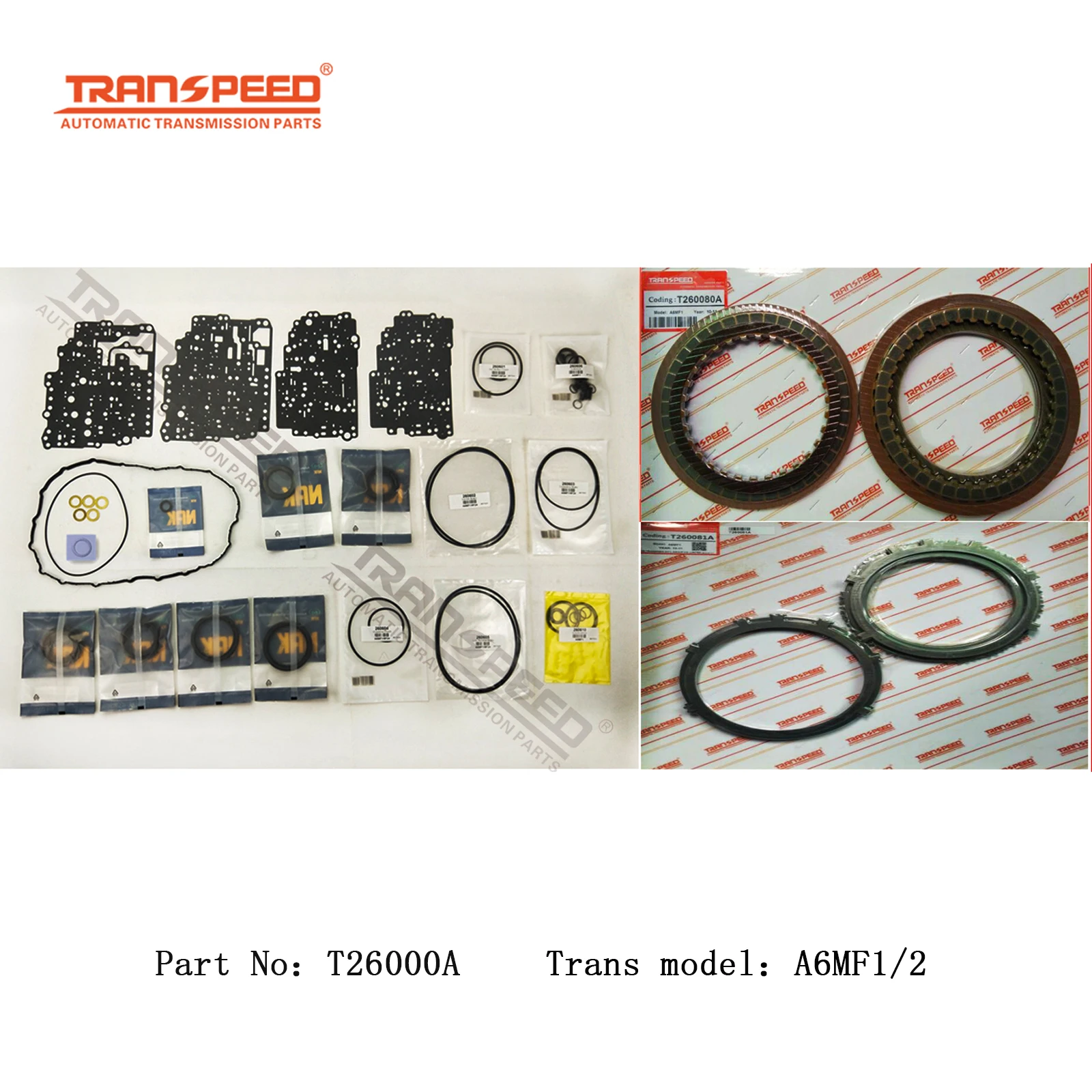 Transpeed Master Kit A6MF1 A6MF2 Transmission Rebuild Kit T26000A