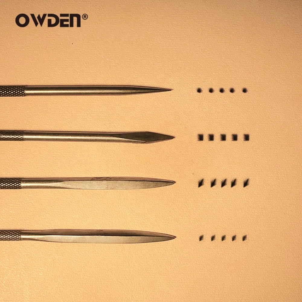 OWDEN Professional leather tool,4 in 1 awl tool set for leathercraft