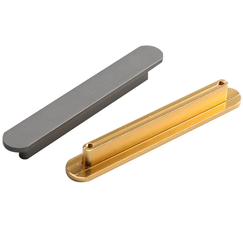 Kitchen Aluminum Brushed Solid Cabinet Handles Drawer Pull Luxury Wardrobe Cupboard Door Handle
