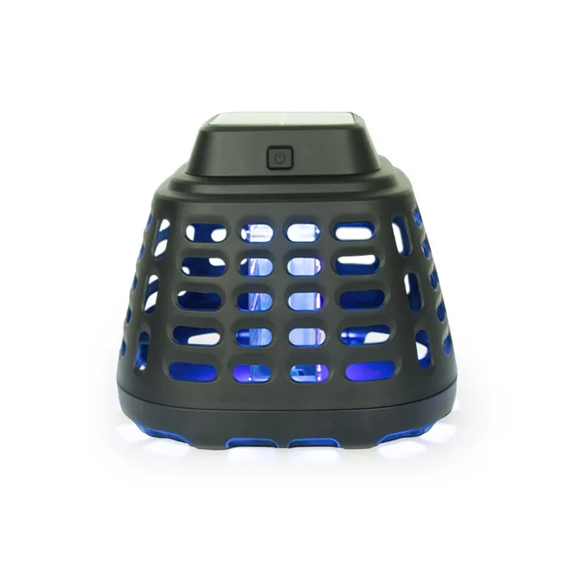 SAIJZEK OEM Outdoor & Indoor Solar Powered Electric Shock Mosquito Killer Lamp Spider Bug Moth Trap Fly Zapper