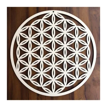 handmade flower of Life wooden wall art symbol home yoga meditation spiritual decor mandala sacred geometry grystal grid