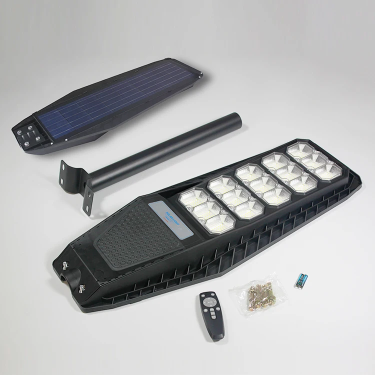 IP65 водонепроницаемый датчик движения 100 Вт 200 Вт 300 Вт Встроенный все в одном Солнечный светодиодный уличный фонарь