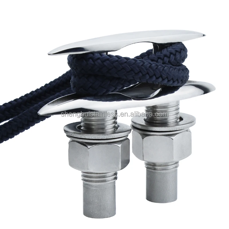 product shenghui ss316 cleat stainless steel marine hardware marine lift cleat pop up boat cleat docking mooring-4