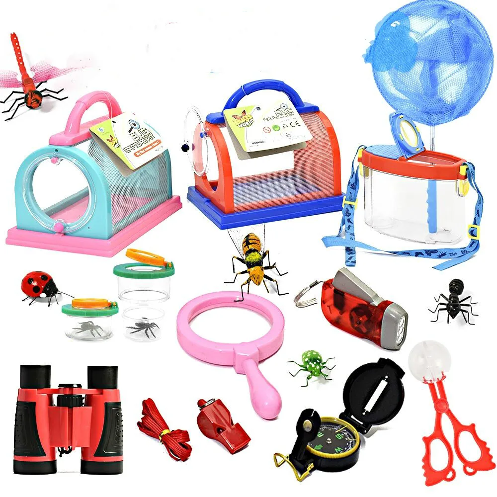 Коллекция 2021 года, лидер продаж amazon, пользовательский наружный набор Explorer, набор «Ловец ошибок» с биноклями, игрушки, детский подарок для мальчиков и девочек