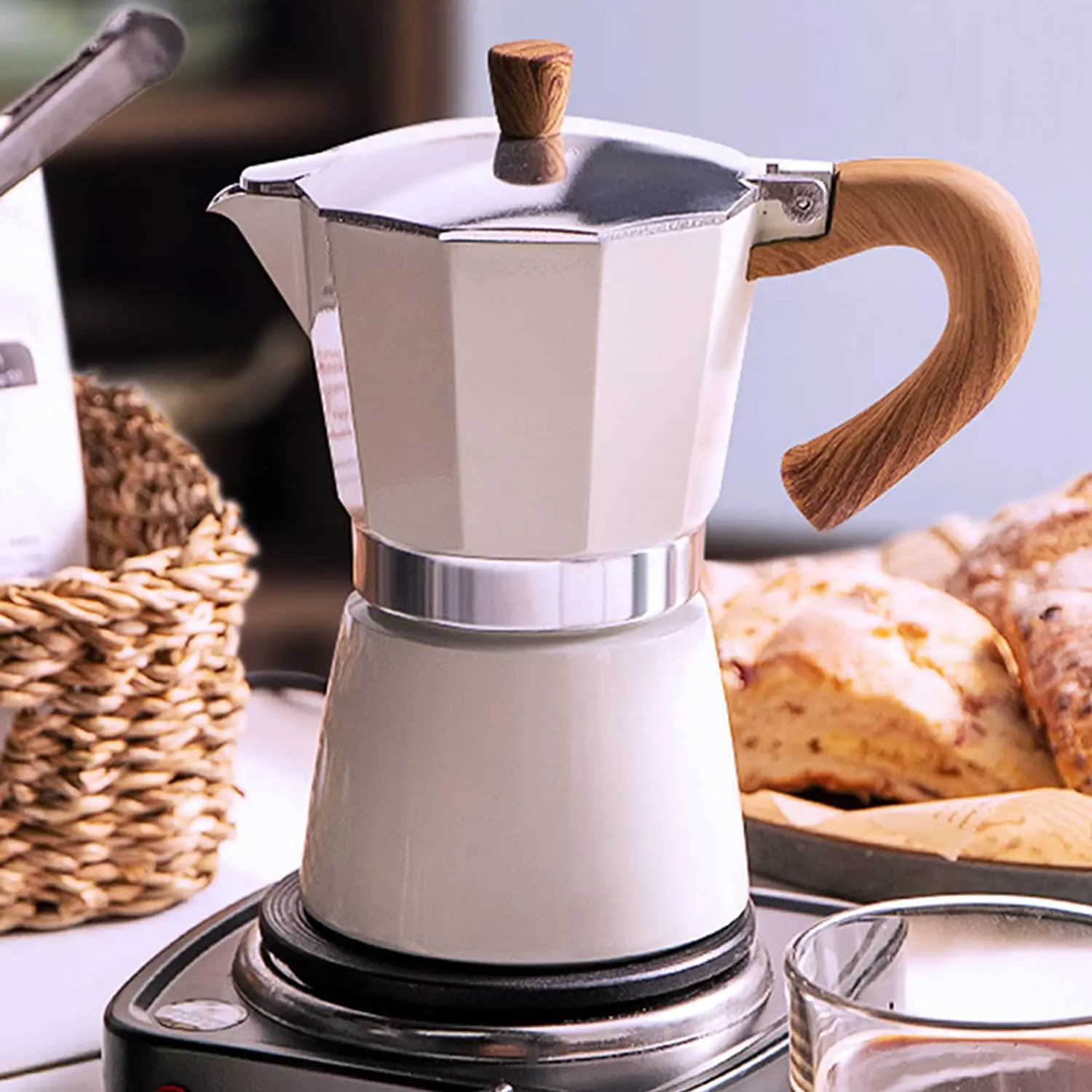 Italian Small Coffee Pot Durable Eco-Friendly Moka Pot