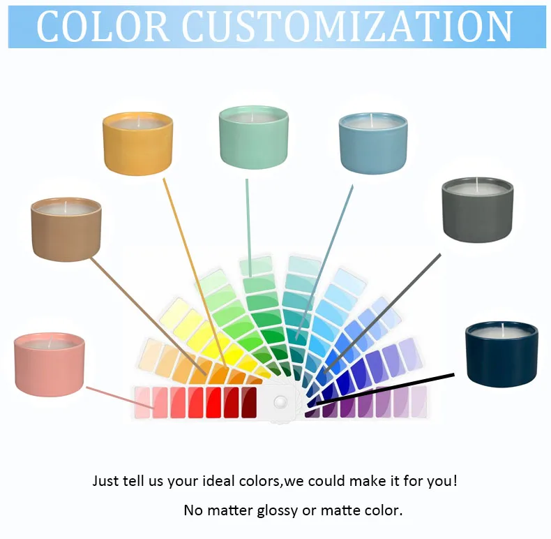 Custom Ceramic Candle Jar With Spout Massage Candle Jar Wholesale