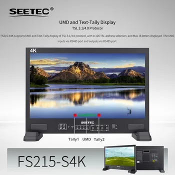 SEETEC FS215-S4K 21.5 Inch 3G-SDI 4K   Broadcast Studio Monitor IPS Full HD 1920x1080 Tally Light OEM/ODM Factory Direct detail image