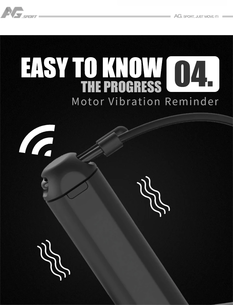 Wireless Digital Fast Cordless PVC Cable Adults Mens  Exercise Black Smart Skipping Jump Rope