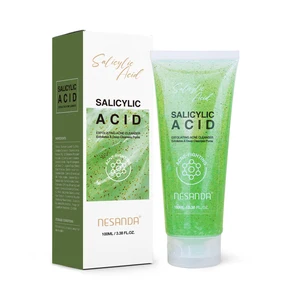 OEM Supply Private Label Organic Facial Cleanser for Acne Skin Blackhead Removal and Whitening Effects SALICYLIC ACID Wash GEL