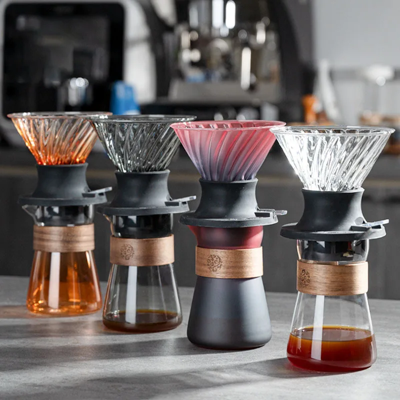 Custom High Borosilicate Glass Pour Coffee Clever Dripper Set and Cup Cone Dripper Filter for Cold Brew Coffee Maker Set supplier