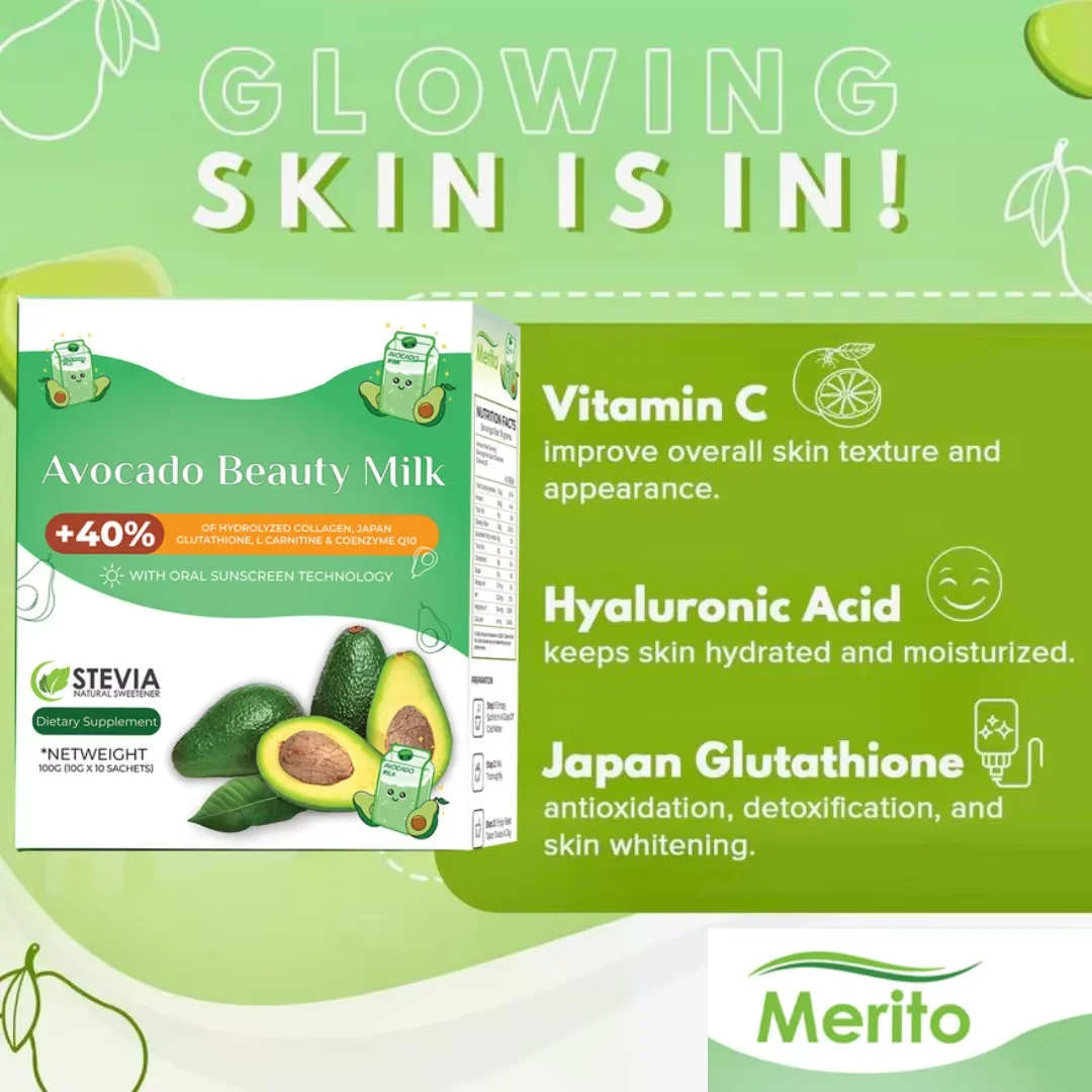 Merito Adult Avocado Beauty Milk Powder Direct Factory Export Packaged in  Bag
