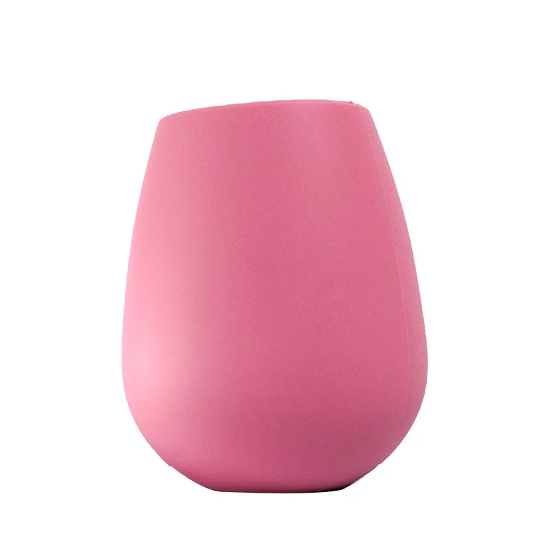 Silicone 12oz Red Wine Glass Outdoor Water Cup Customizable Logo Food Grade Eggshell preview 5