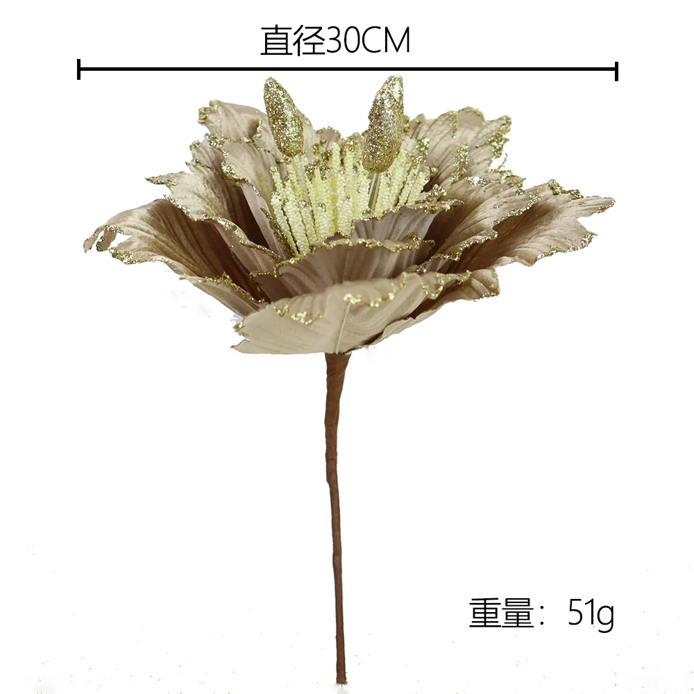 Wholesale Artificial Flower Big Artificial Decoration Poinsettia Large