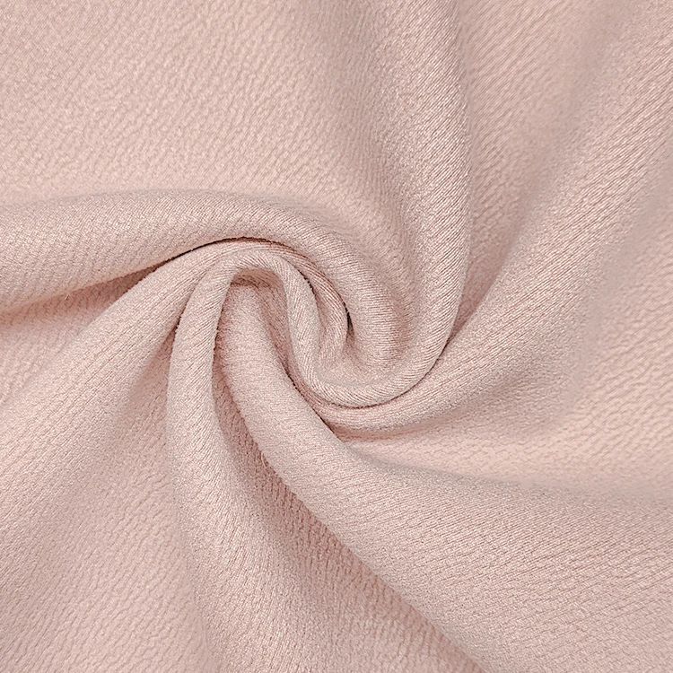 Plain Dyed Stretch Crepe Fabric for Dress, China Wholesale Polyester Thick Crepe Suede Fabrics for Sale/ supplier