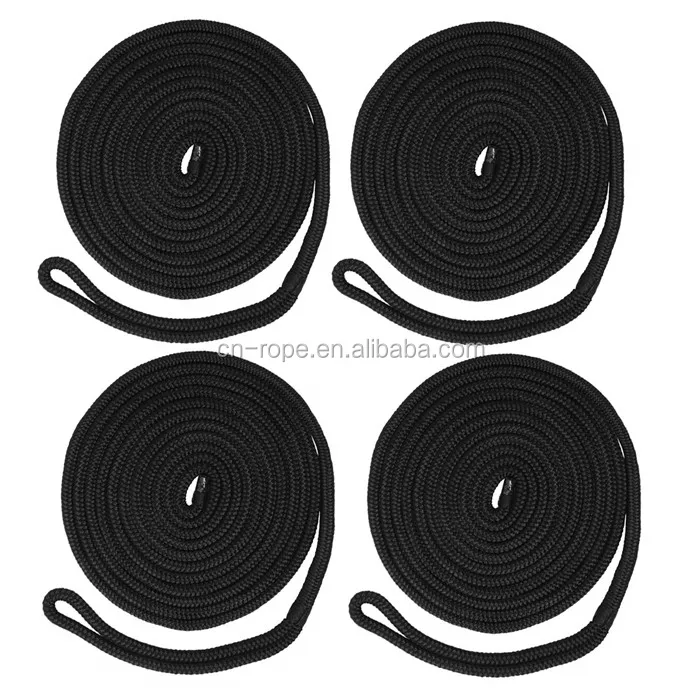 high strength 3/8*15ft synthetic dock line mooring boat rope