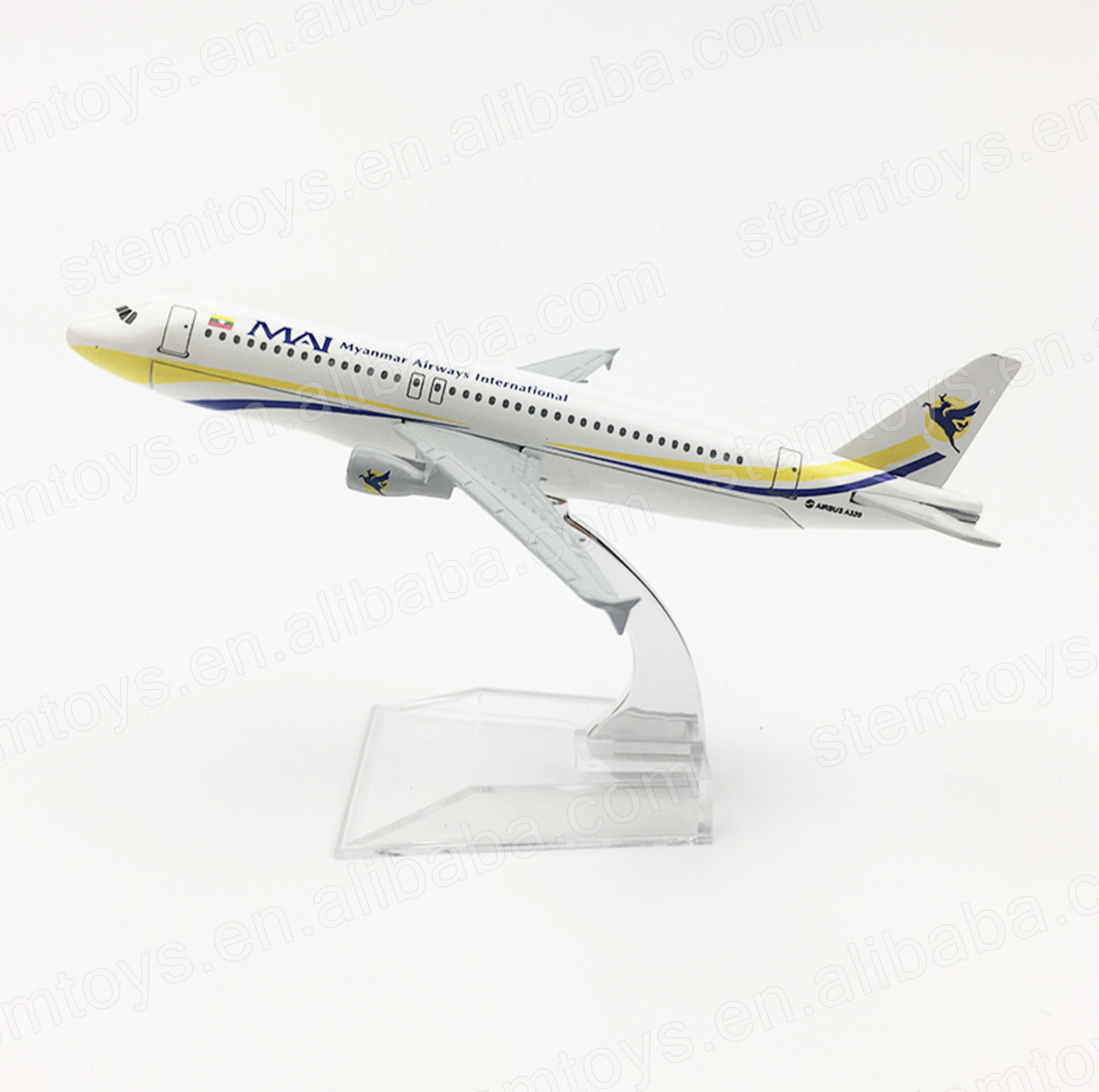 Myanmar Airways Airbus A320 Diecast Toy Perfect for Collectors