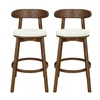 Beige + Walnut + Wood+Fabric + Rubberwood