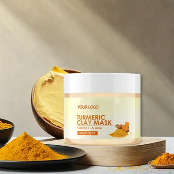Custom logo Herbicos ODM/OEM Private Label Skincare Products Whitening Moisturizing Turmeric Mud Repair Facial Skincare Mask