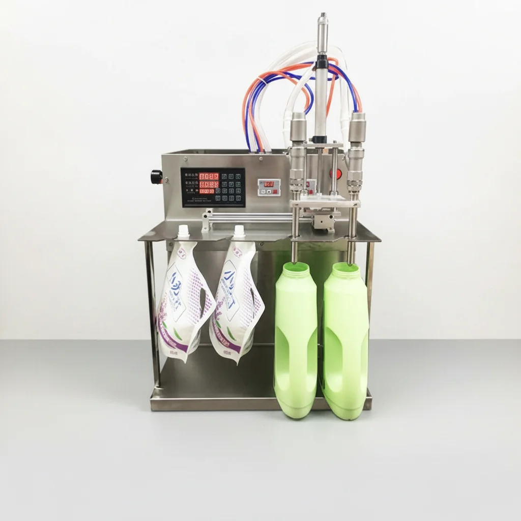 TEBAK Doypack Liquid Filling Machine with Customizable Filling Heads | Spout Pouch Bag Filling & Capping Equipment