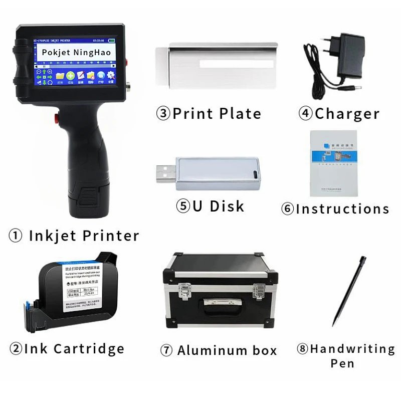Portable Expiry Date Labeling Logo Coding Handheld Inkjet Printer