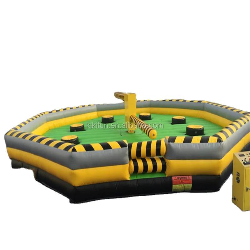 Total Inflatable Wipeout Mechanical Ride Sweeper Arm Eliminator Sports Games Last Man Standing