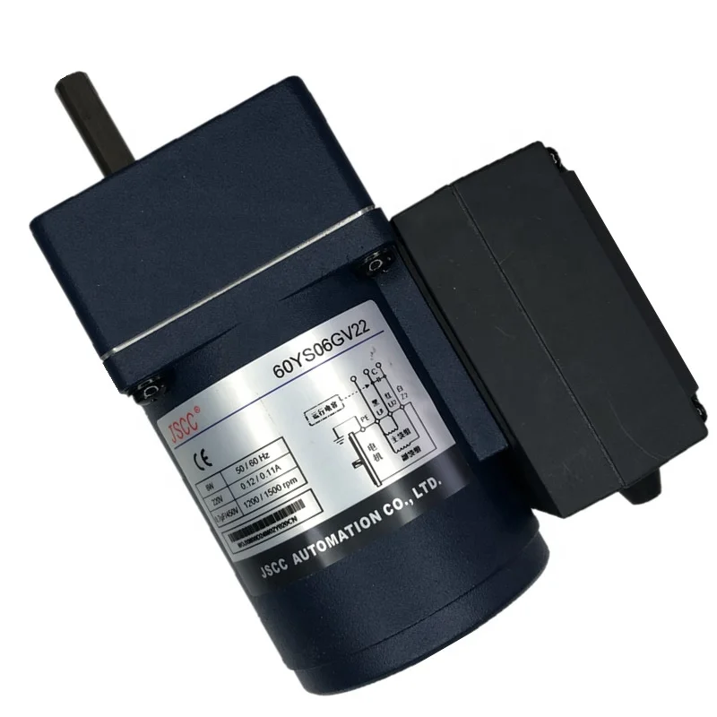 JSCC Speed Regulating Motor 60YS06GV22 With Reducer Gearbox 60GK15H