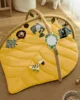 Étagère à jouets 100% coton à motifs de feuilles jaunes
